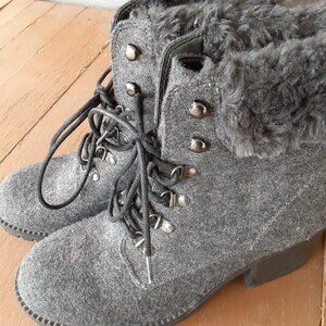 Stylish Gray Ankle Boots